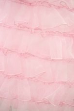 画像2: Chalmiere / シアーフリルレッグカバー 縦38.5/膝下回り22~40 ピンク H-26-09-25-021-AX-ZA-NS-ZH (2)