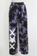画像1: NieR Clothing / TIE DYE PANTS Free パープル H-26-09-26-032-PU-PA-NS-ZH (1)