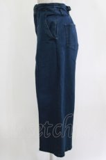 画像2: axes femme / レース切替デニムワイドパンツ M ブルー H-26-09-26-042-AX-PA-NS-ZH (2)