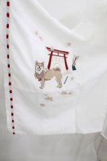 画像4: Amavel / 柴犬神社の春詣 和風ブラウス Free オフ/レッド H-26-09-26-047-CA-BL-NS-ZH (4)