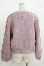 画像3: F&A / 同色ローズ刺繍ケーブルニットプルオーバー Free LAVENDER H-26-09-26-055-CA-TO-NS-ZH (3)