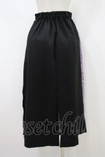 画像2: Deorart / KIMONO風ラップスカート M 黒×紫 H-26-09-26-1031-PU-SK-AK-ZH (2)