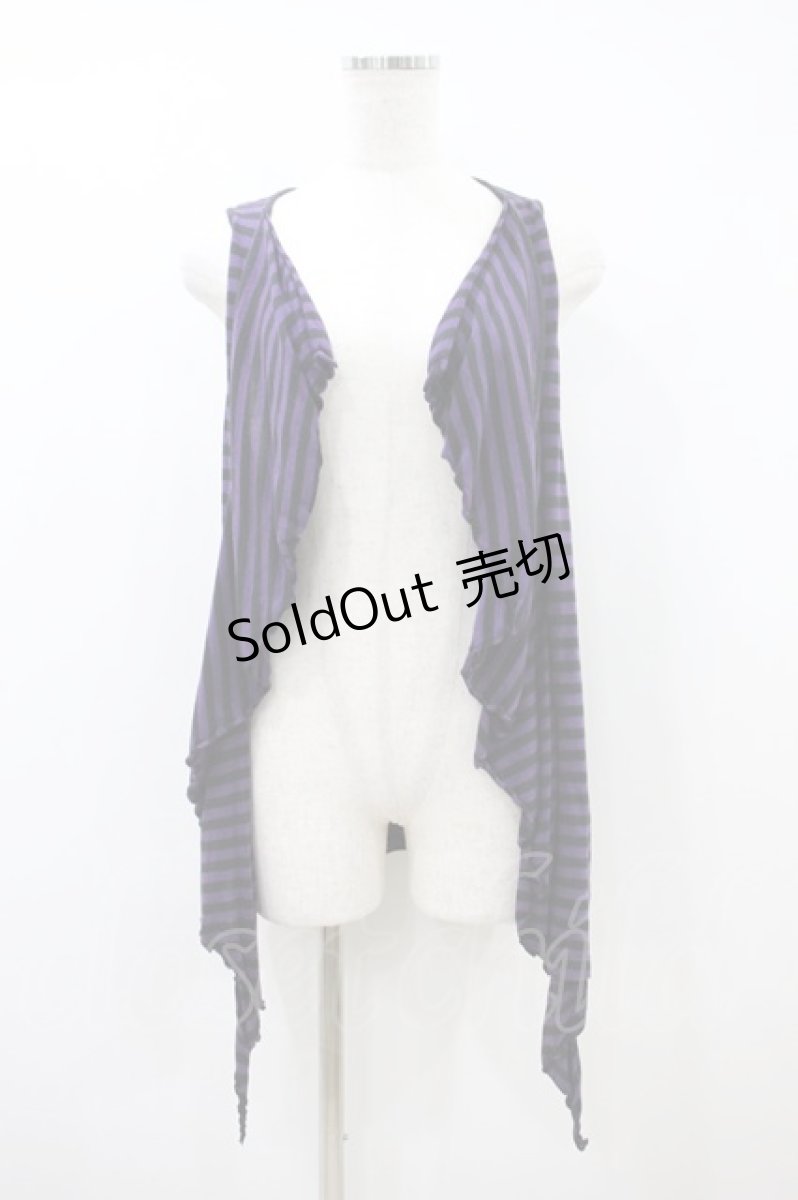 画像1: PEACE NOW / ボーダージレ M 黒×紫 H-26-09-26-1032-PU-TO-AK-ZH (1)
