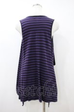 画像2: PEACE NOW / ボーダージレ M 黒×紫 H-26-09-26-1032-PU-TO-AK-ZH (2)