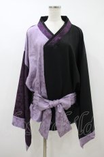 画像1: Deorart / GOTH CHINA KIMONO風トップス M 黒×紫 H-26-09-26-1043-PU-TO-AK-ZH (1)