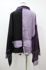 画像2: Deorart / GOTH CHINA KIMONO風トップス M 黒×紫 H-26-09-26-1043-PU-TO-AK-ZH (2)