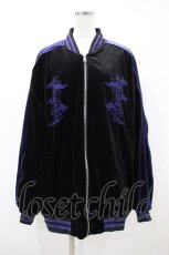 画像1: REFLEM / ドラゴン刺繍ベロアスカジャン FREE 黒 H-26-09-26-1045-PU-JA-AK-ZH (1)