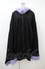 画像1: Deorart / ファーフードポンチョパーカー F 黒 H-26-09-26-1050-PU-TO-AK-ZH (1)