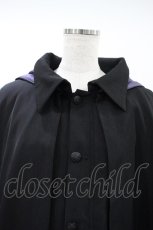 画像4: Deorart / 中綿・エクソシストケープコート LONG 黒×紫 H-26-09-26-1020-PU-CO-AK-ZH (4)
