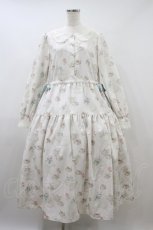 画像1: Melody BasKet / 白猫のTea timeサイドリボンワンピース M アイボリー H-26-09-26-1023-LO-OP-AK-ZH (1)
