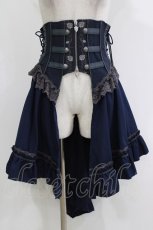 画像1: Ozz oneste / 薔薇刺繍フリルコルセットスカート Free ネイビー H-26-09-26-066-OO-SK-NS-ZH (1)