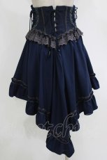 画像3: Ozz oneste / 薔薇刺繍フリルコルセットスカート Free ネイビー H-26-09-26-066-OO-SK-NS-ZH (3)