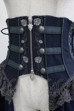 画像4: Ozz oneste / 薔薇刺繍フリルコルセットスカート Free ネイビー H-26-09-26-066-OO-SK-NS-ZH (4)