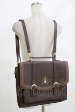 画像1: axes femme POETIQUE / ベアー金具サッチェルバッグ  ブラウン H-26-09-26-067-AX-BG-NS-ZH (1)