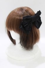 画像1: Angelic Pretty / セレモニーリボンバレッタ  ブラック H-26-09-26-081-AP-AC-NS-ZH (1)