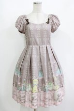 画像1: Emily Temple cute / シャンブルプリントパフワンピース M チャコール H-26-09-26-020-ET-OP-NS-ZH (1)