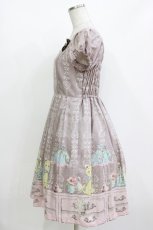 画像2: Emily Temple cute / シャンブルプリントパフワンピース M チャコール H-26-09-26-020-ET-OP-NS-ZH (2)
