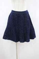 画像1: Jane Marple / カットワークデニムスカート M ネイビー H-26-09-27-038-JM-SK-KB-ZH (1)