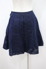 画像2: Jane Marple / カットワークデニムスカート M ネイビー H-26-09-27-038-JM-SK-KB-ZH (2)