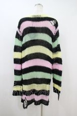 画像2: KILL STAR / Liqorice Knit Sweater M 黒×ピンク×ミント×イエロー H-26-09-27-048-PU-TO-KB-ZH (2)