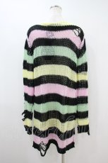 画像2: KILL STAR / Liqorice Knit Sweater S 黒×ピンク×ミント×イエロー H-26-09-27-050-PU-TO-KB-ZH (2)