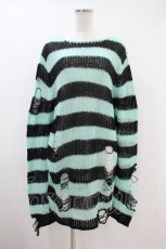 画像1: KILL STAR / After Eight Knit Sweater S 黒×ミントグリーン H-26-09-27-051-PU-TO-KB-ZH (1)