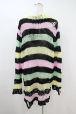 画像2: KILL STAR / Liqorice Knit Sweater L 黒×ピンク×ミント×イエロー H-26-09-27-052-PU-TO-KB-ZH (2)