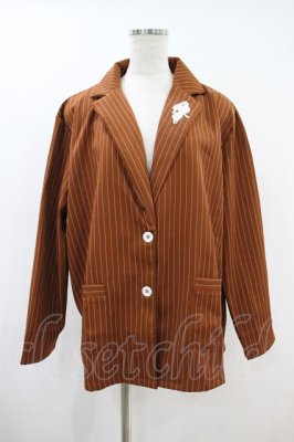Preview of SUMMER SUIT JACKET  ブラウンストライプ