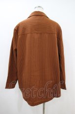 画像2: NieR Clothing / SUMMER SUIT JACKET  ブラウンストライプ H-26-09-27-053-PU-JA-KB-ZH (2)