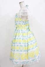 画像2: Angelic Pretty / Lemonade Float肩レースジャンパースカート Free サックス H-26-09-27-1027-AP-OP-NS-ZH (2)