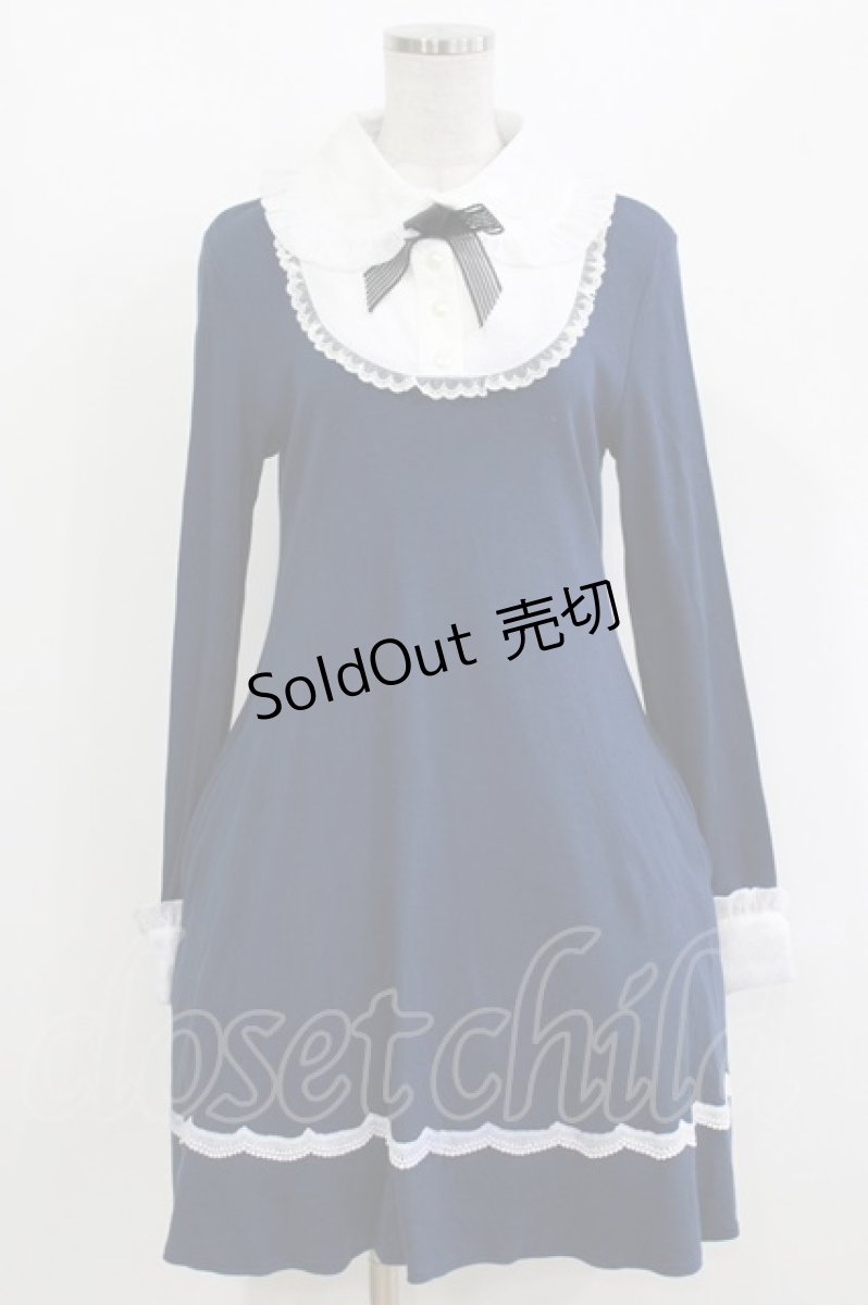 画像1: Angelic Pretty / Dolly丸襟カットワンピース Free ネイビー H-26-09-27-1041-AP-OP-NS-ZH (1)