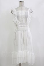 画像1: Chalmiere / ドットチュールエプロン M 白 H-26-09-27-1052-AX-OP-NS-ZH (1)