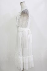 画像2: Chalmiere / ドットチュールエプロン M 白 H-26-09-27-1052-AX-OP-NS-ZH (2)