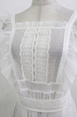 画像4: Chalmiere / ドットチュールエプロン M 白 H-26-09-27-1052-AX-OP-NS-ZH (4)