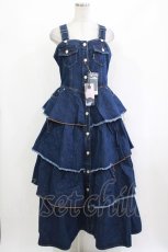 画像1: PINK HOUSE / kotohayokozawa×PINK HOUSE DENIM JUMPER SKIRT s ネイビー H-26-09-27-1007-LO-OP-YZ-ZH (1)
