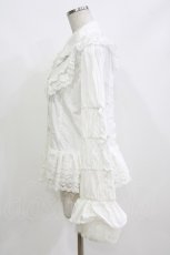 画像2: 黒眼窩診療室（海外ロリータブランド） / フリルブラウス XXL 白 H-26-09-27-1068-PU-BL-NS-ZH (2)