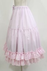 画像2: Chalmiere / ミディフリルペチスカート M ピンク H-26-09-27-1012-AX-SK-NS-ZH (2)
