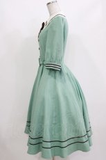画像2: Innocent World / エレノアワンピース M セラドングリーン×ショコラ/Celadon Green×Chocolat H-26-09-27-1017-IW-OP-NS-ZH (2)