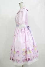 画像2: Chalmiere / パンジーカップケーキ柄ワンピース M ピンク H-26-09-27-1022-AX-AC-NS-ZH (2)