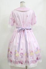 画像3: Chalmiere / パンジーカップケーキ柄ワンピース M ピンク H-26-09-27-1022-AX-AC-NS-ZH (3)