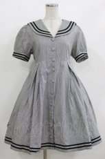 画像1: Physical Drop / ストライプセーラーワンピース Free ブラック H-26-09-27-1026-LO-OP-NS-ZH (1)