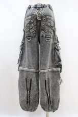 画像2: REFLEM / 2WAYボンテージワイドデニムカーゴパンツ FREE グレー H-26-09-27-022-PU-PA-AK-ZH (2)
