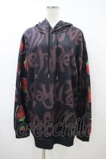 画像1: NieR Clothing / 総柄プルパーカー Free 黒×茶×苺 H-26-09-28-045-PU-TO-KB-ZH (1)