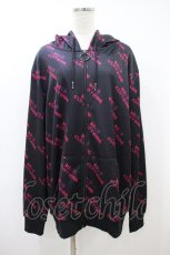 画像1: NieR Clothing / 総柄ZIPパーカー Free 黒×ピンクロゴ H-26-09-28-047-PU-TO-KB-ZH (1)