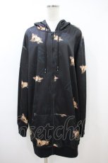 画像1: NieR Clothing / 総柄ZIPパーカー Free 黒/ミケ H-26-09-28-049-PU-TO-KB-ZH (1)
