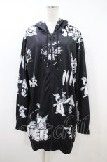 画像1: NieR Clothing / 総柄ZIPパーカー Free 黒×白 H-26-09-28-051-PU-TO-KB-ZH (1)
