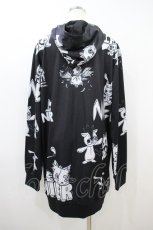 画像2: NieR Clothing / 総柄ZIPパーカー Free 黒×白 H-26-09-28-051-PU-TO-KB-ZH (2)