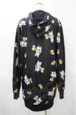 画像2: NieR Clothing / 総柄ZIPパーカー Free 黒×ビールNierちゃん H-26-09-28-052-PU-TO-KB-ZH (2)