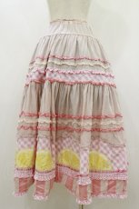 画像2: PINK HOUSE / レモンケーキパッチワークスカート Free ピンクＸ黄色 H-26-09-28-1052-LO-OP-SA-ZH (2)