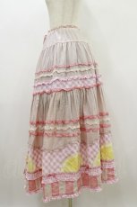 画像3: PINK HOUSE / レモンケーキパッチワークスカート Free ピンクＸ黄色 H-26-09-28-1052-LO-OP-SA-ZH (3)